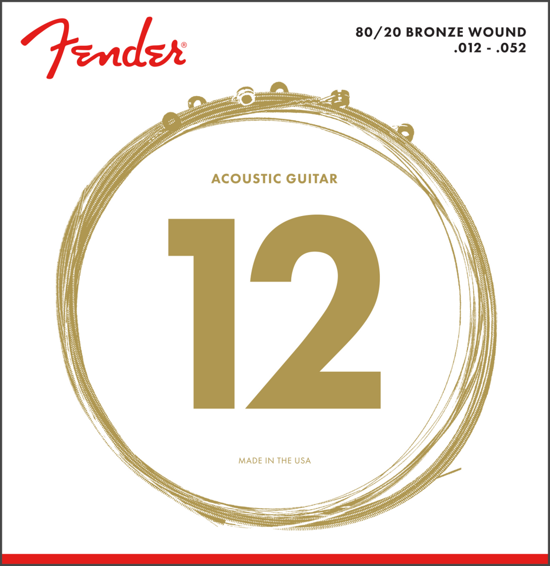 Fender 80/20 Bronze Acoustic Strings Ball End 70L 12-52