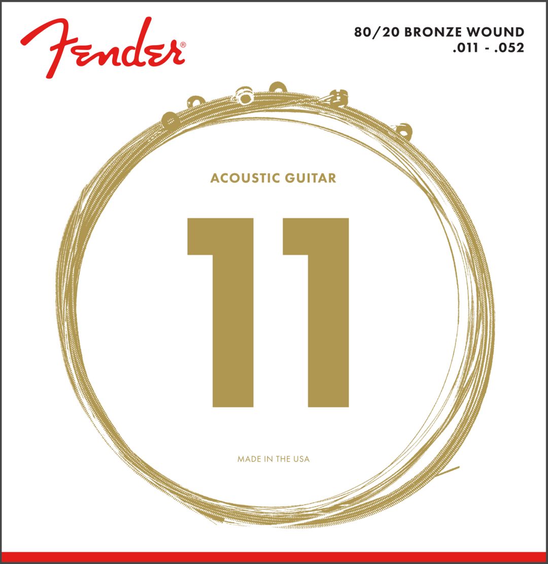 Fender 80/20 Bronze Acoustic Strings Ball End 11-52