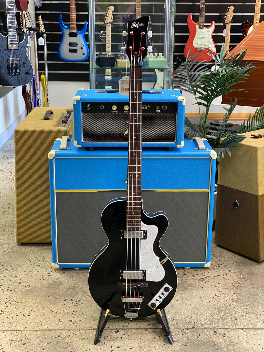 Hofner Ignition Club Bass w Case Black A B Musical Instruments
