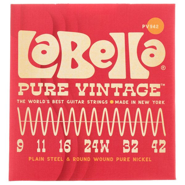 LA BELLA Electric Strings PV942 Pure Vintage Nickel - 9-42