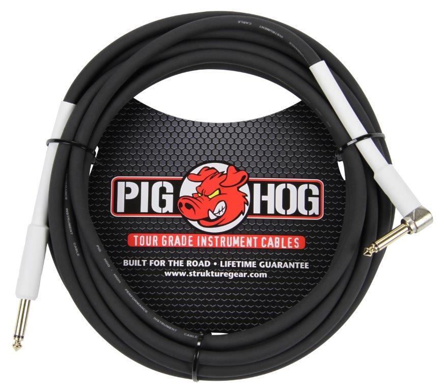 Pig Hog 18.5ft 1/4" 1/4" Right Angle 8mm Instrument Cable