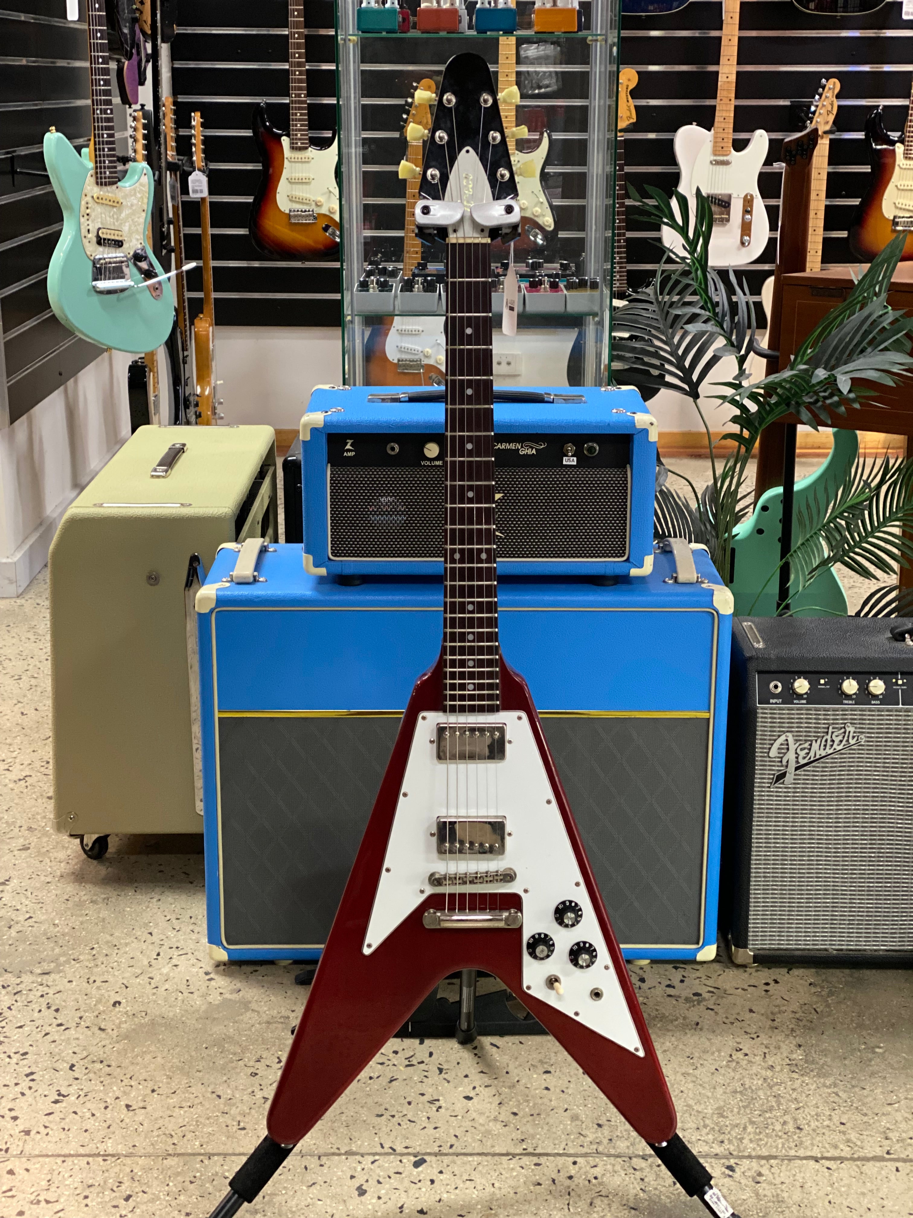 Greco MIJ 1980 FV600 Flying V Cherry W/bag ***Pre Loved*** – A&B Musical  Instruments