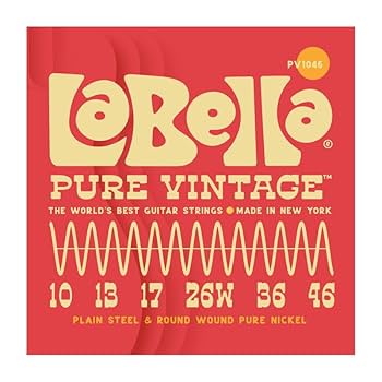 LA BELLA Electric Strings PV1046 Pure Vintage Nickel - 10-46