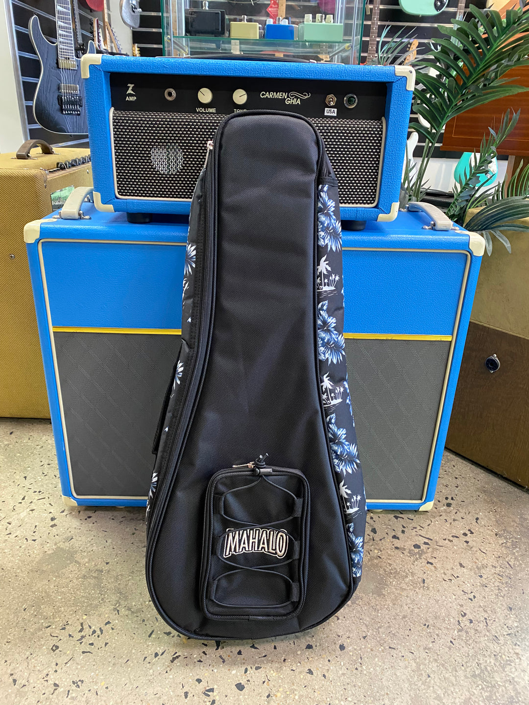 TENOR UKULELE GIG BAG HEAVY DUTY BLACK W/HAWAIIA