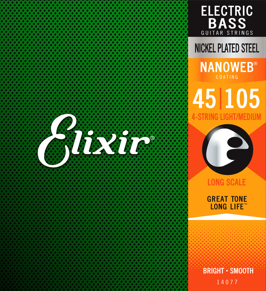 Elixir 14077 Nanoweb Bass strings Medium 45-105