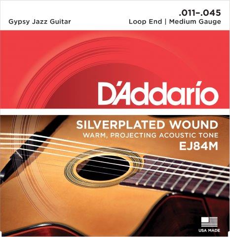 D'addario Gypsy Jazz String Set Loop End 11-45 Medium