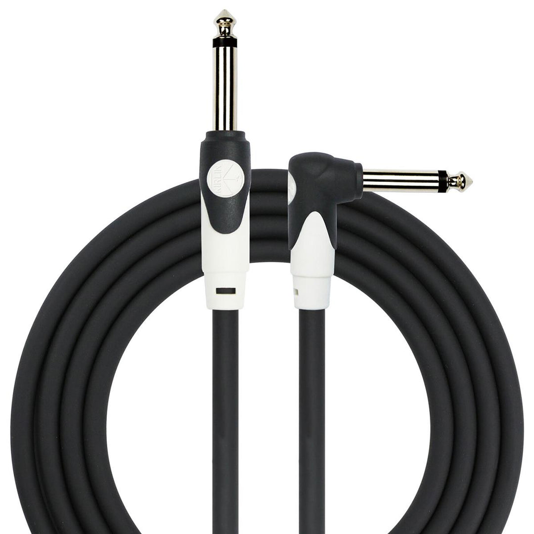Kirlin 20ft Black Right angle - Straight Light Gear Guitar Cable