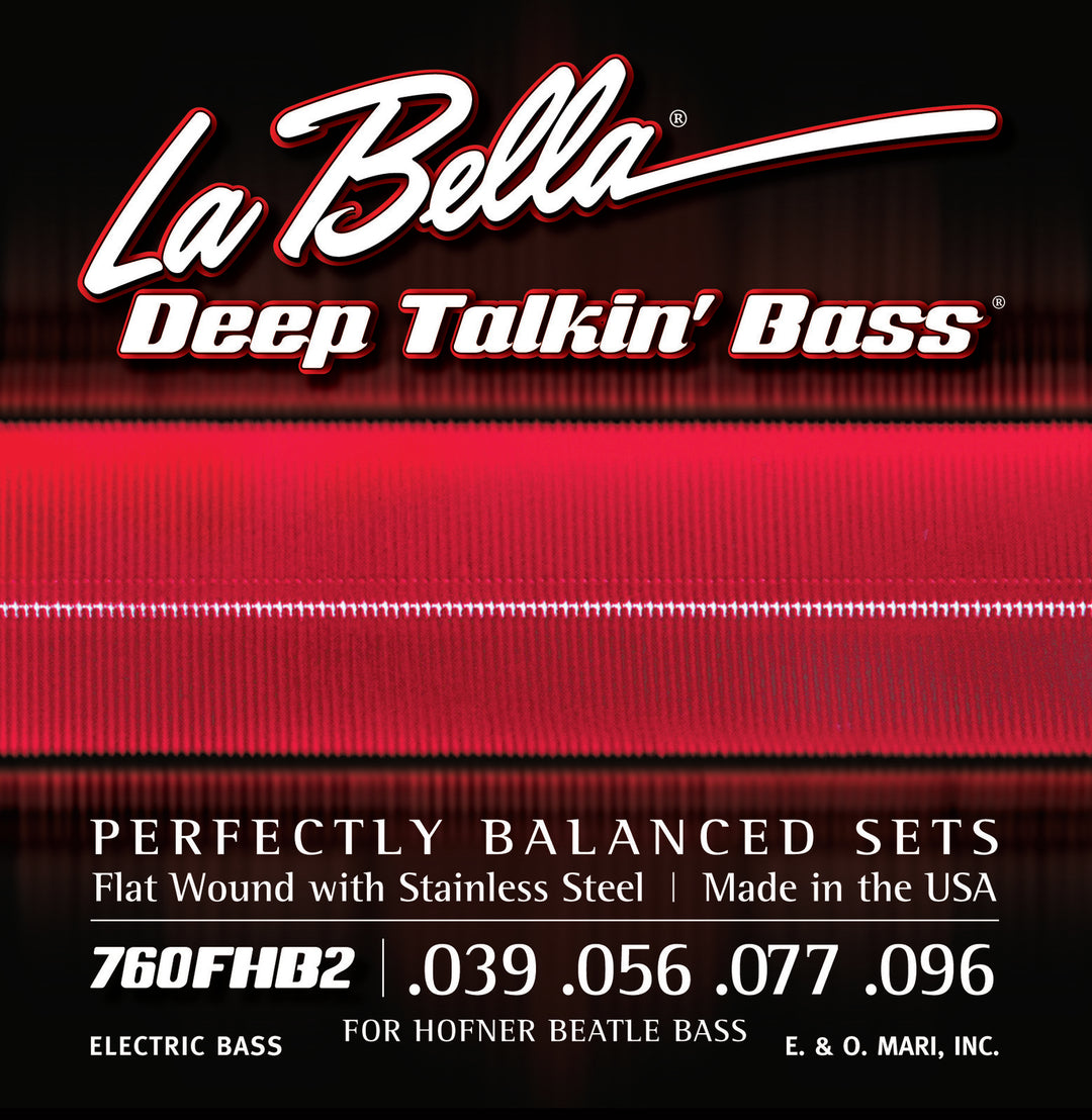 LA BELLA BASS 760FHB2 DTB BEATLE BASS SS FLAT WOUND