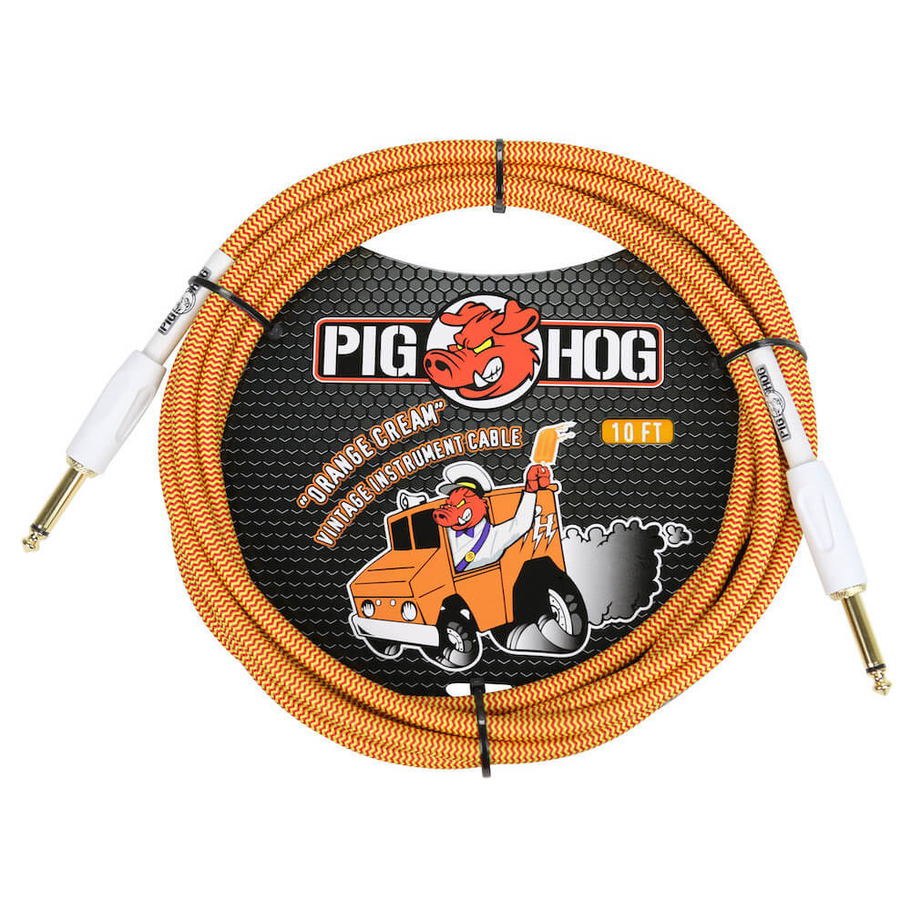 Pig Hog Instrument Cable 10ft 3 Metre - Orange Creme