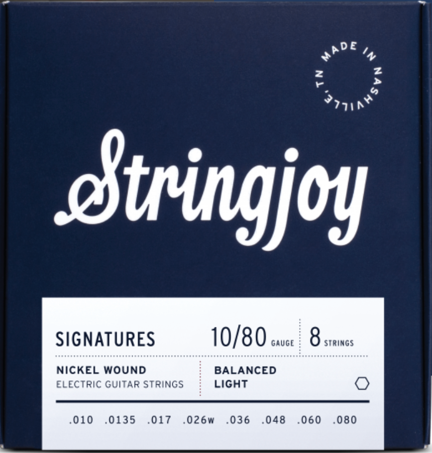 Stringjoy Signatures 8 String Balanced (10-80) Nickel Wound Electric