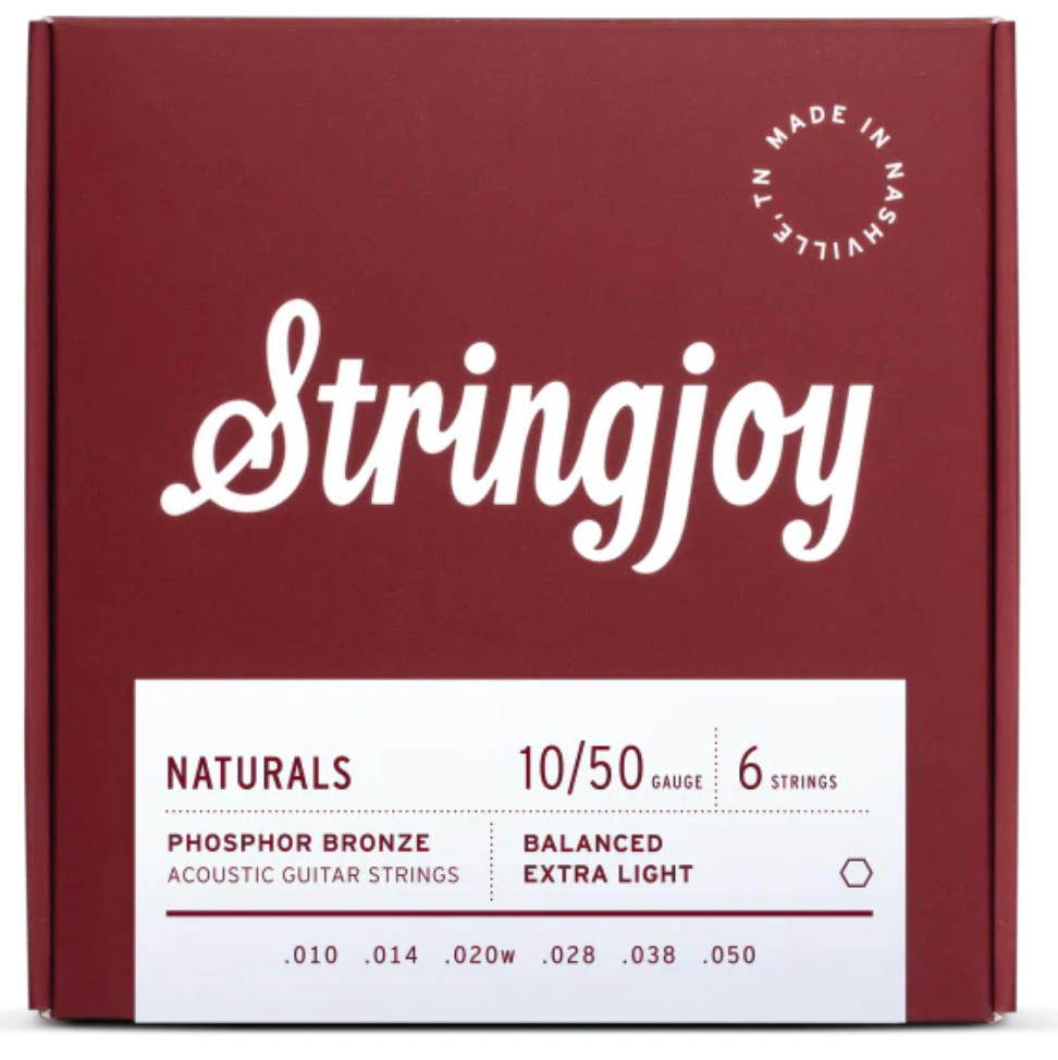 Stringjoy Naturals Extra Light Gauge (10-50) Phospher Bronze Acoustic
