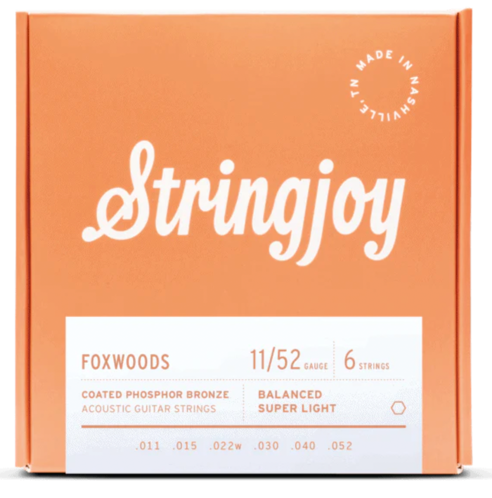 Stringjoy Foxwoods Super Light Gauge (11-52) Coated Phos Bronze Acoustic Strings