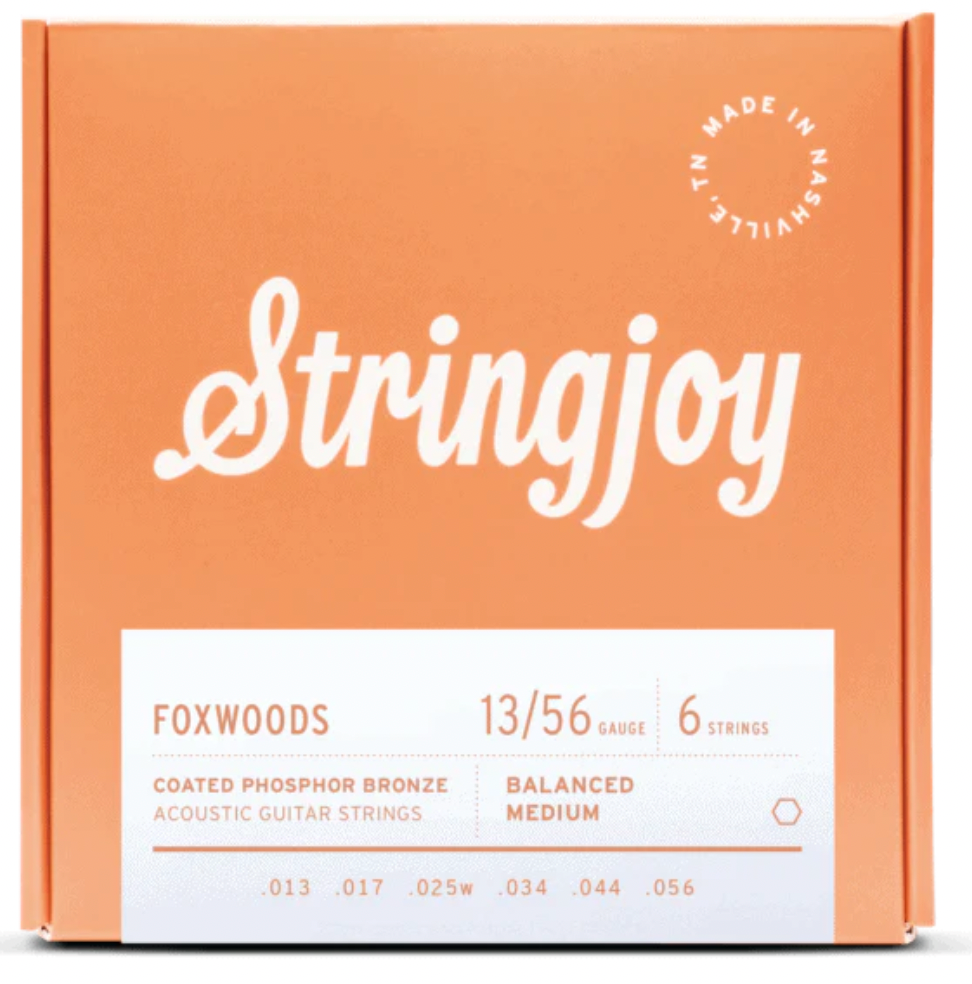 Stringjoy Foxwoods Medium Gauge (13-56) Coated Phos Bronze Acoustic Strings
