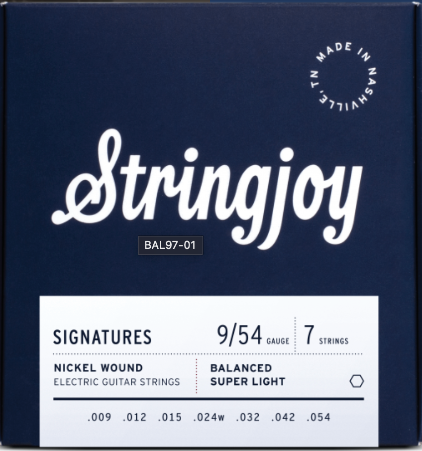 Stringjoy Signatures 7 String Super Light (9-54) Electric Guitar Strings