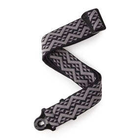 Daddario 50MM Auto Lock Black Geometric PAD Guitar Strap