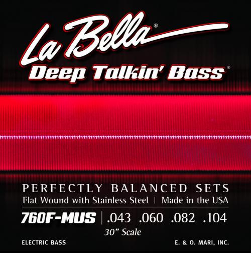 La Bella 760F-MUS Stainless Steel Flat Wound 30″ Scale