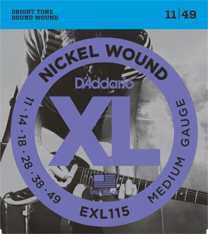 daddario Electric Guitar String Set 11/49 Nickel Wound Blues Jazz