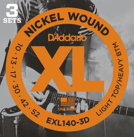 Daddario Electric Guitar String Set 10/52 N/W 3 pack