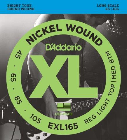 D'addario Bass Guitar String Set 45/105 N-R/W Soft/Regular Long