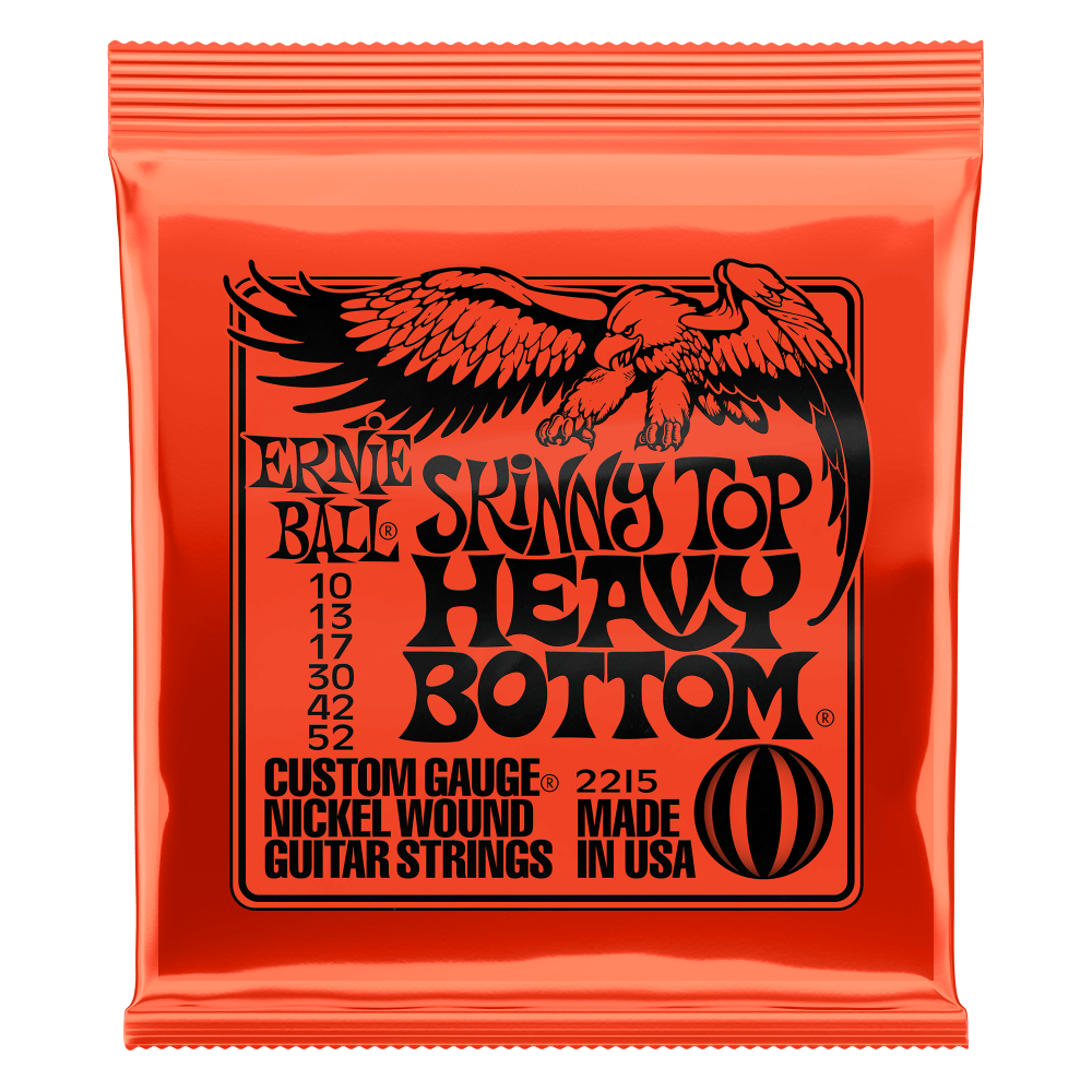 Ernie Ball Skinny top heavy Bottom Slinkys 10-52 Electric Guitar Strings | 2215