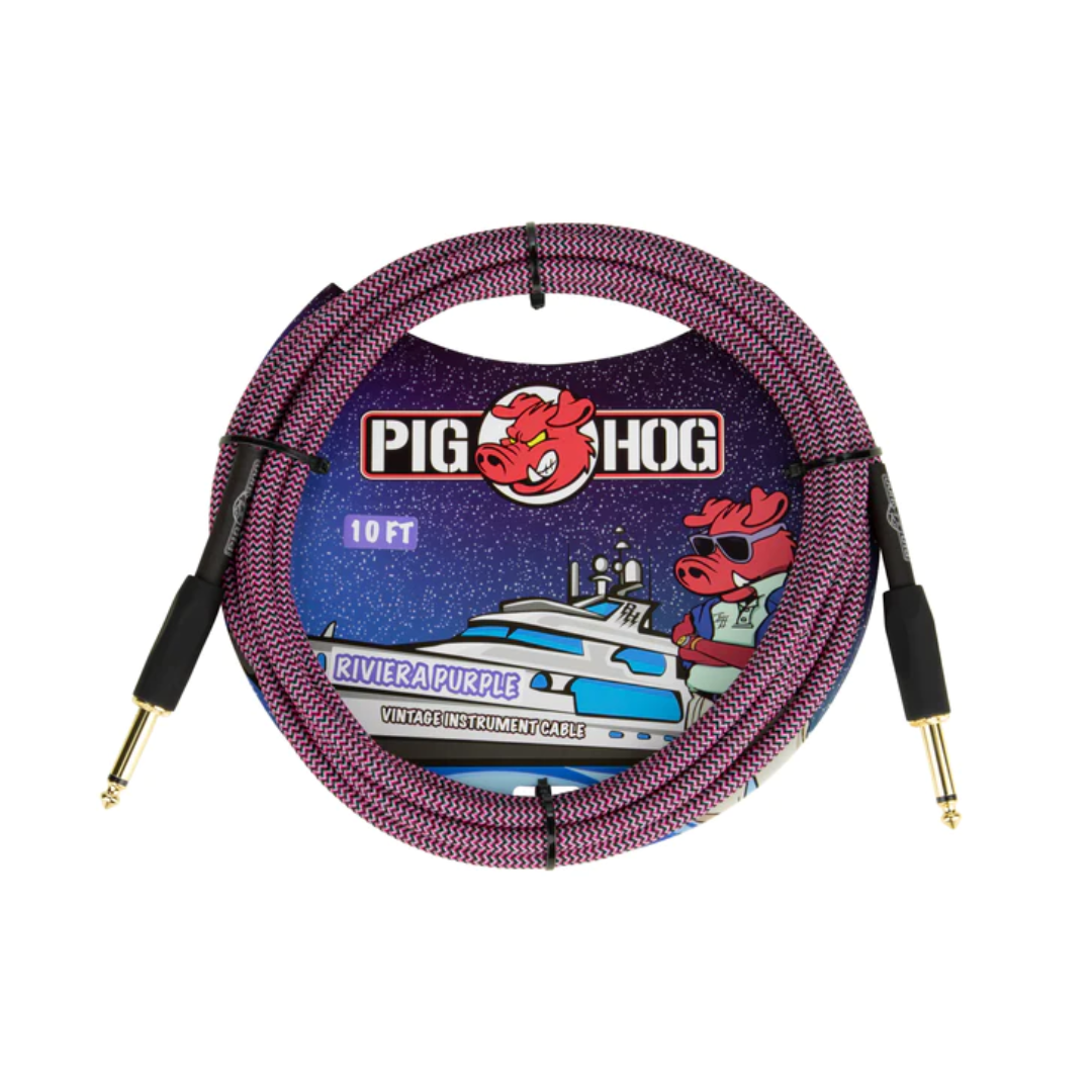 Pig Hog 10FT Instrument Cable Riviera Purple