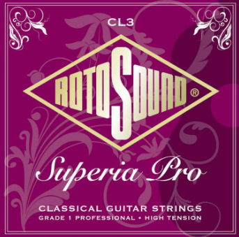 ROTOSOUND CL3 PRO SUPERIA CLASSICAL GUITAR STRINGS PLAIN ENDS HIGH TENSION