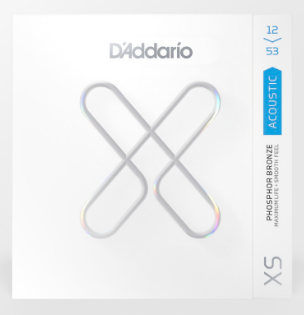 Daddario XS Set Of Acoustic Guitar Strings, Phospher Bronze, Light, 12-53