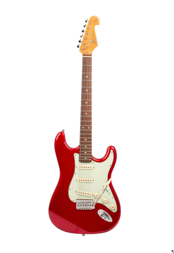 SX VES62CAR Electric Guitar - Candy Apple Red W/BAG & DVD