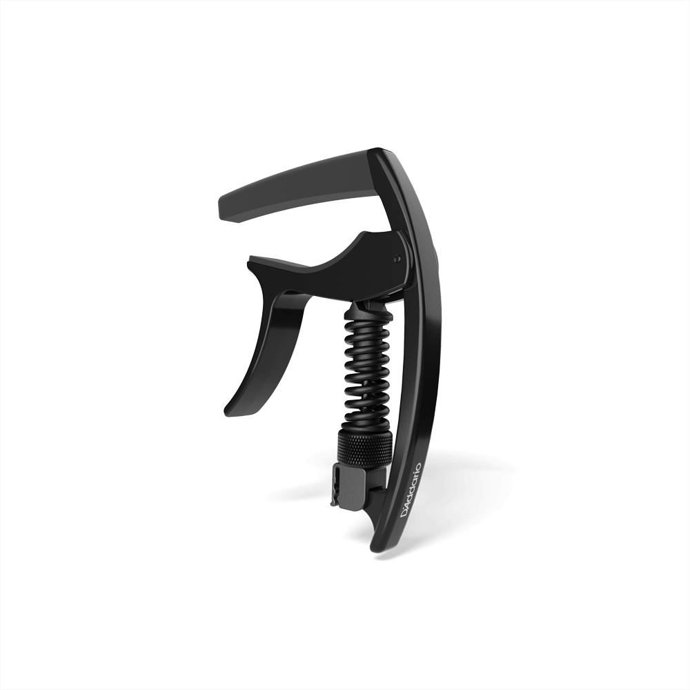 D'addario PW-CP-09 Tri-Action Capo for Acoustic/Electric Guitars (Black)