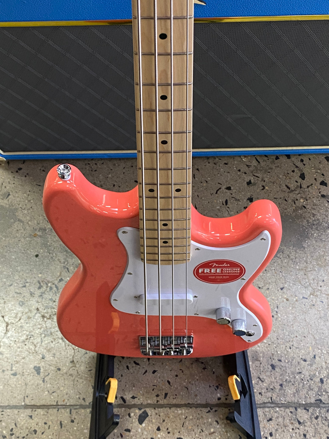 Squier Sonic Bronco Bass | Tahitian Coral