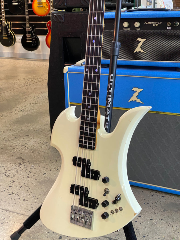BC Rich Mockingbird Bass 'Class Axe Build' w/bag | White **pre loved**