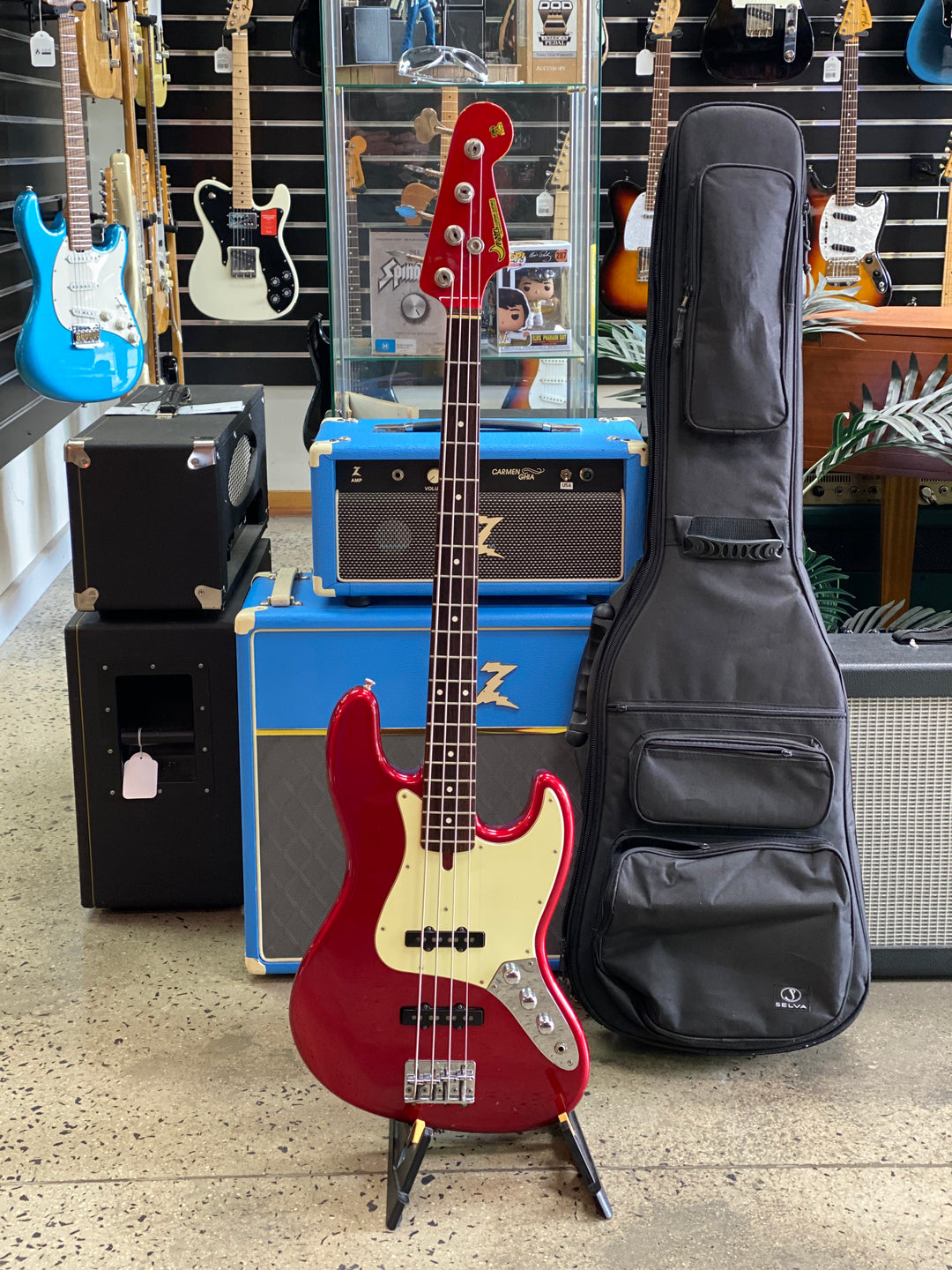 Moon MIJ JB-4 J Bass Classic 60's | Candy Apple Red W/bag ***Pre Loved***