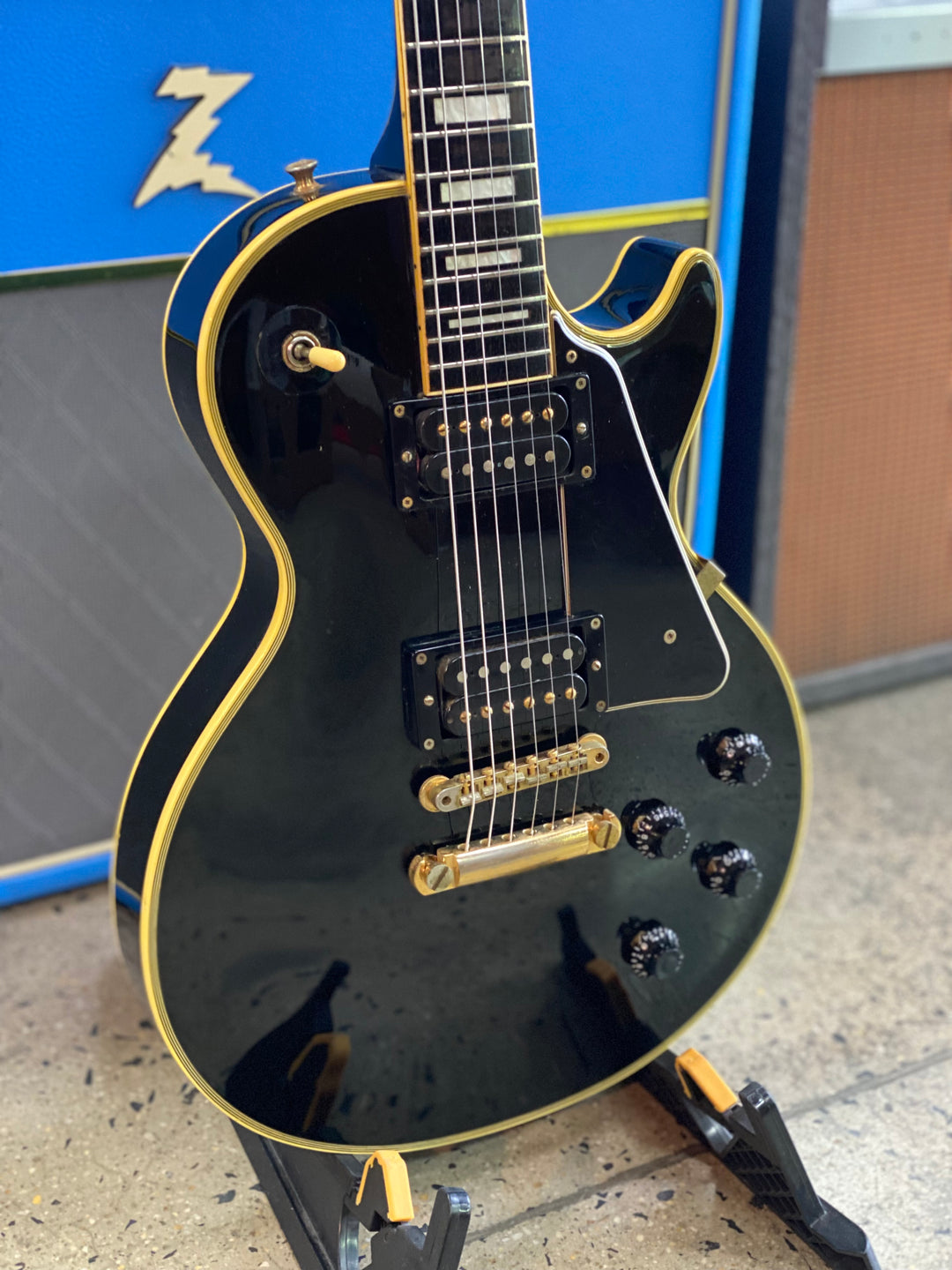 Burny Mid 80s LP Custom w/bag | Black ***pre loved***
