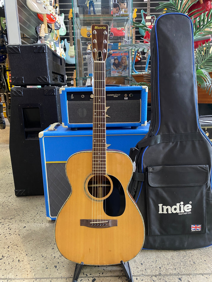 Morris F-20 MIJ 1975 Folk Acoustic Guitar Natural W/bag ***Pre Loved***