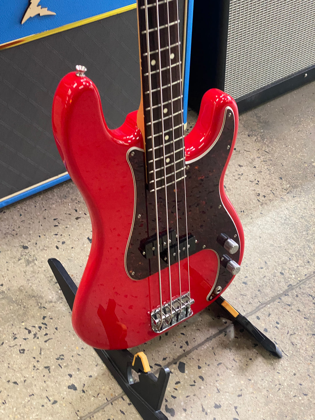 Fender MIJ Hybrid II P Bass 2021 Red W/bag ***Pre Loved***