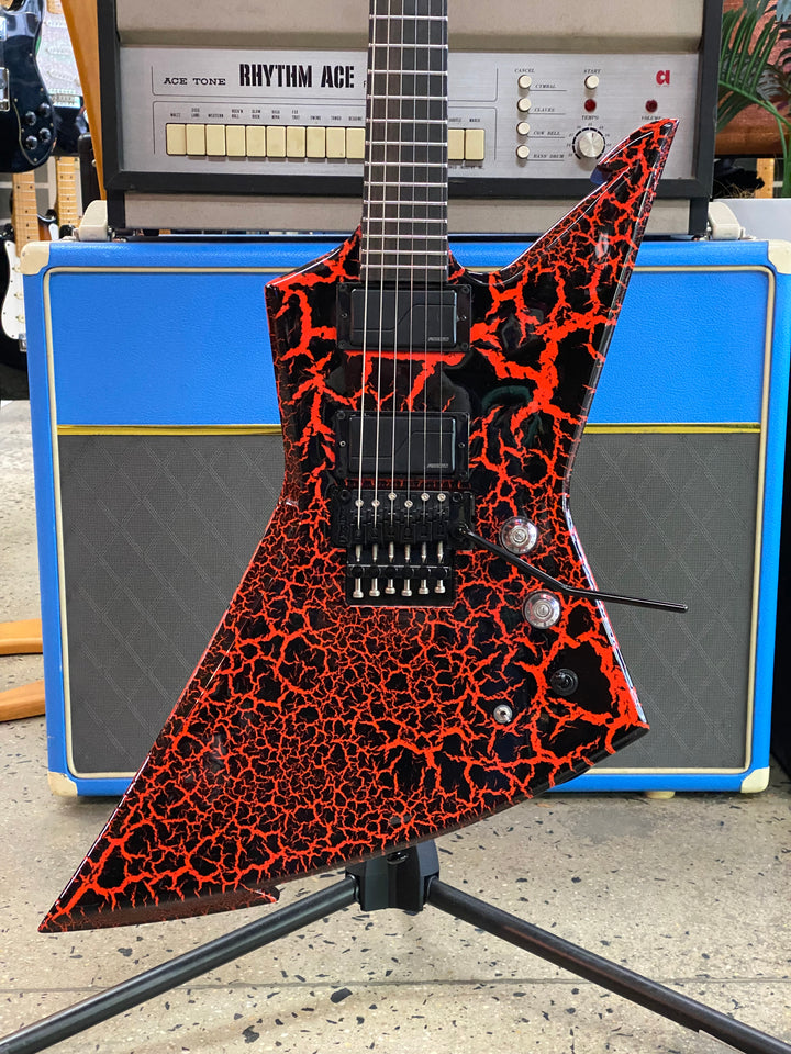 Schecter BalSac E-1 FR Signature SCH1559 Guitar Black Orange Crackle ***Pre Loved***