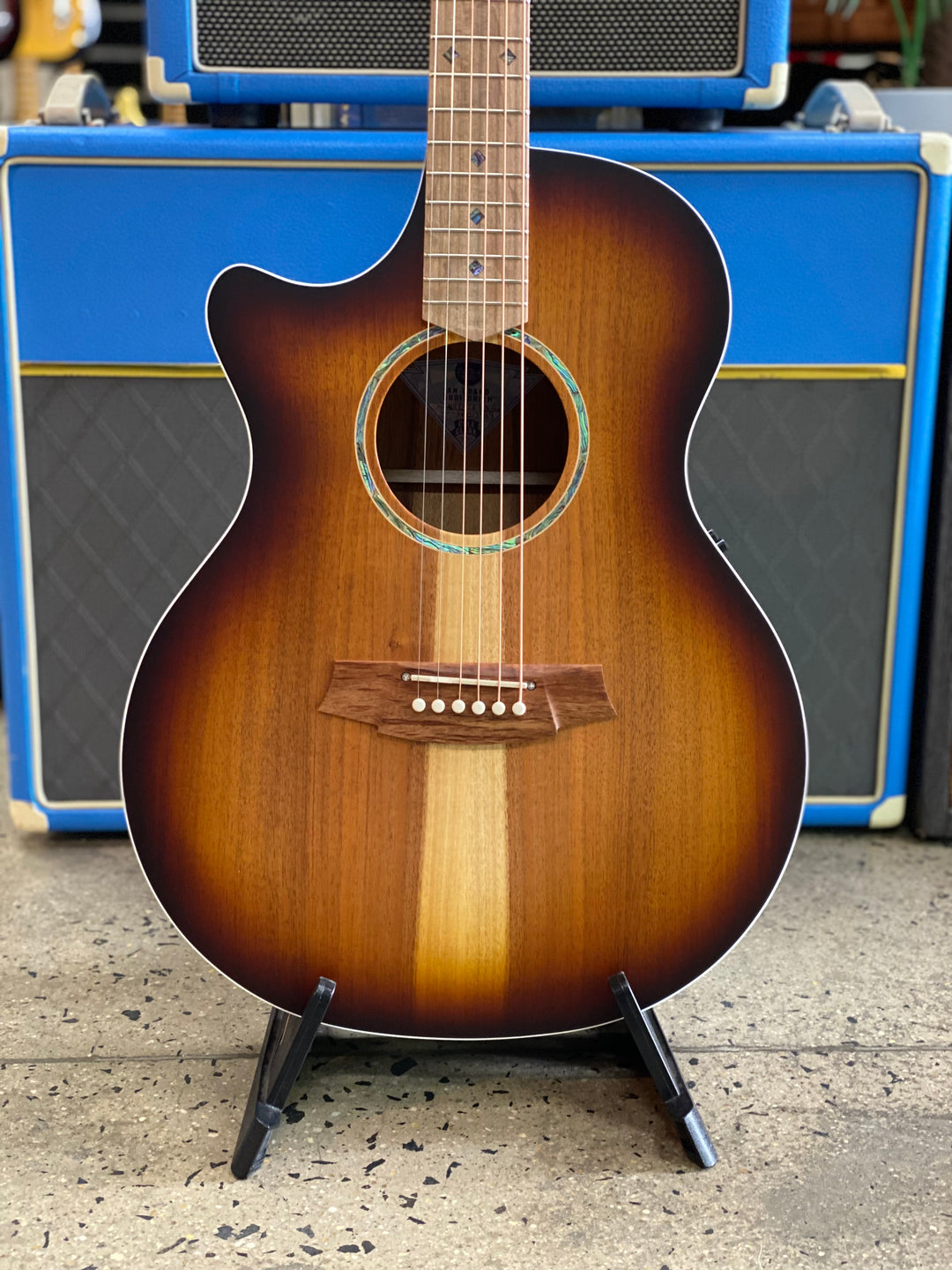 Cole Clark CCAN2EC LH All Blackwood Sunburst