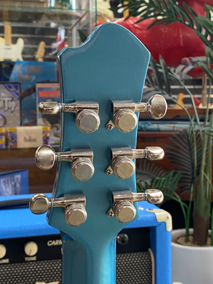 Eastman ROMEO-LA Thinline Archtop Electric Guitar P-90's Celestine Blue W/case ***Pre Loved***