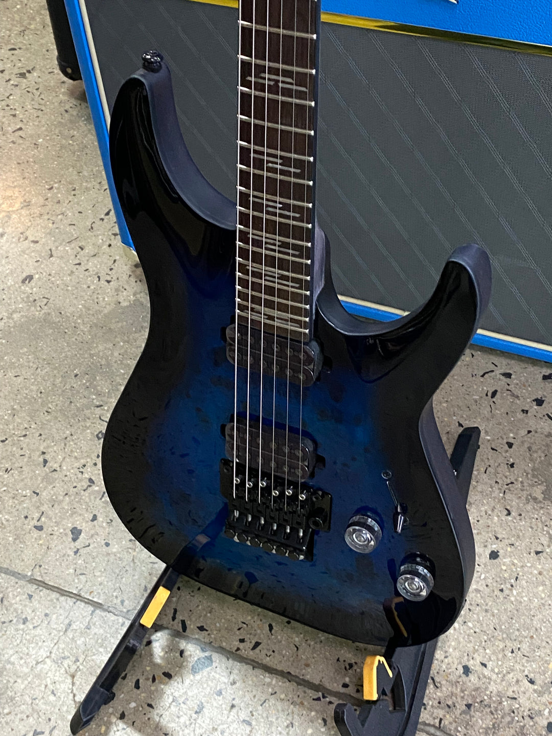 Schecter Omen Elite-6 FR Electric Guitar | Blue Burst