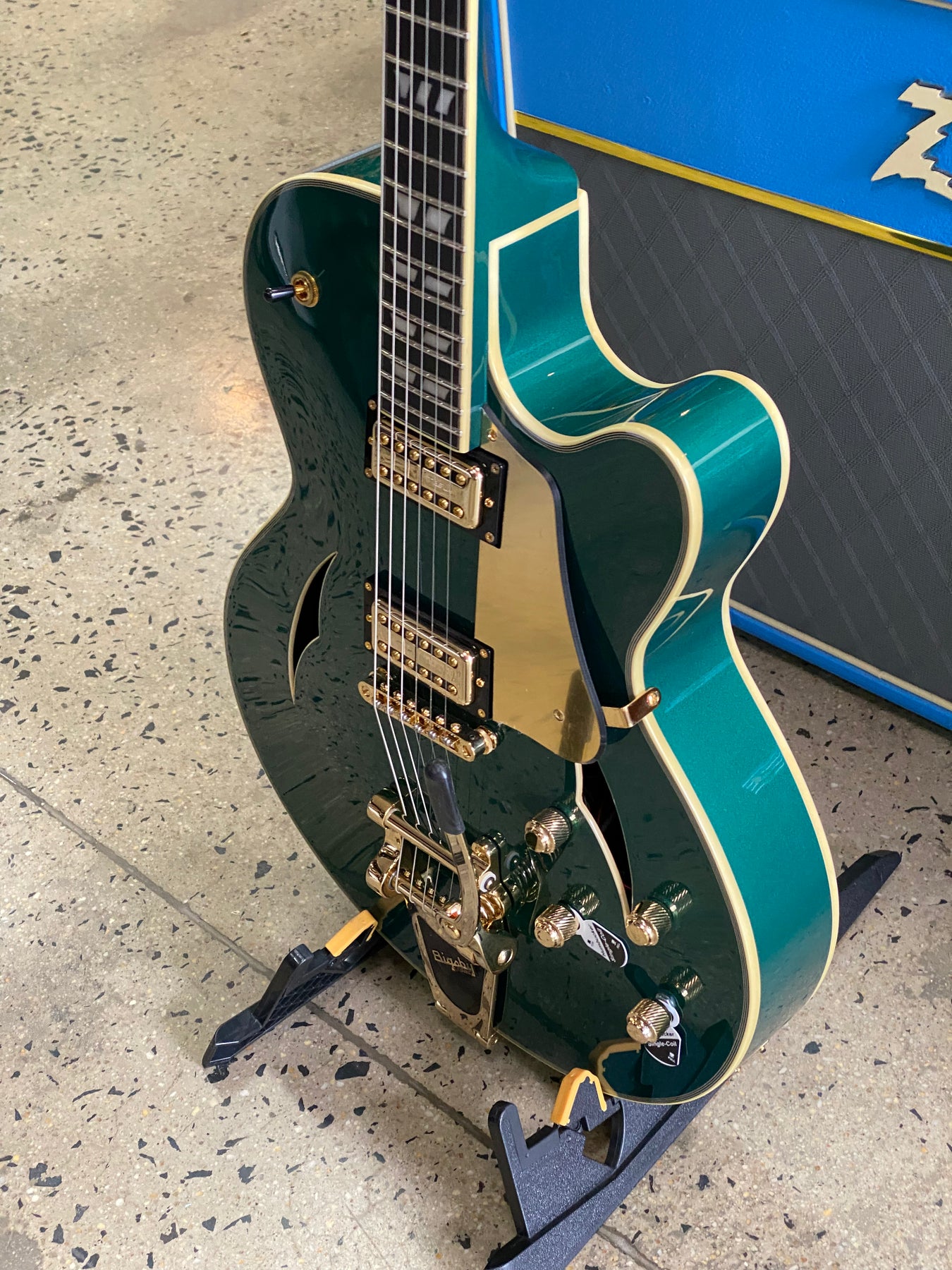 Schecter Coupe Hollowbody Dark Emerald Green A B Musical