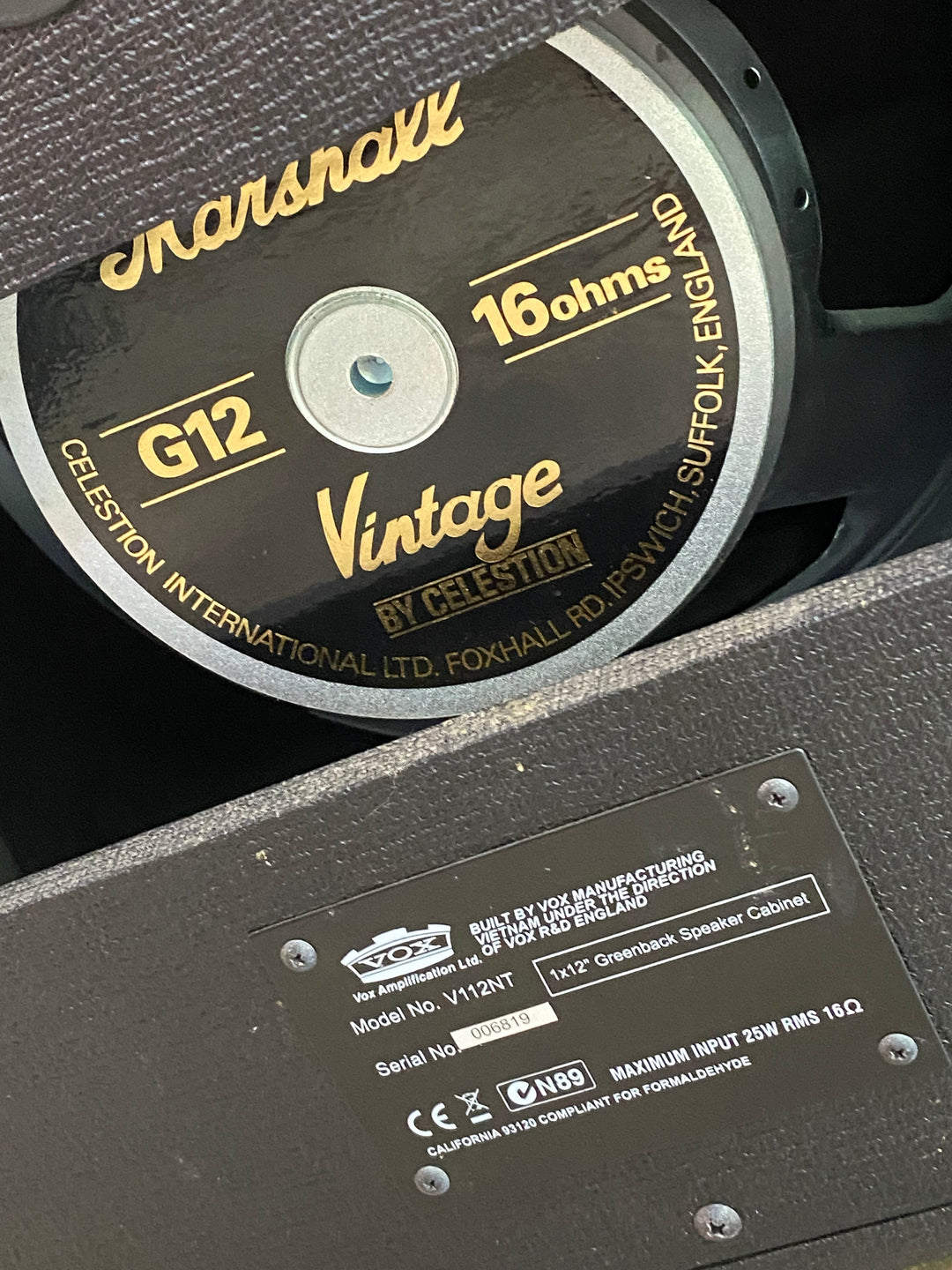 Vox G112NT 1x12 Cabinet w/ Celestion Speaker ***pre loved***