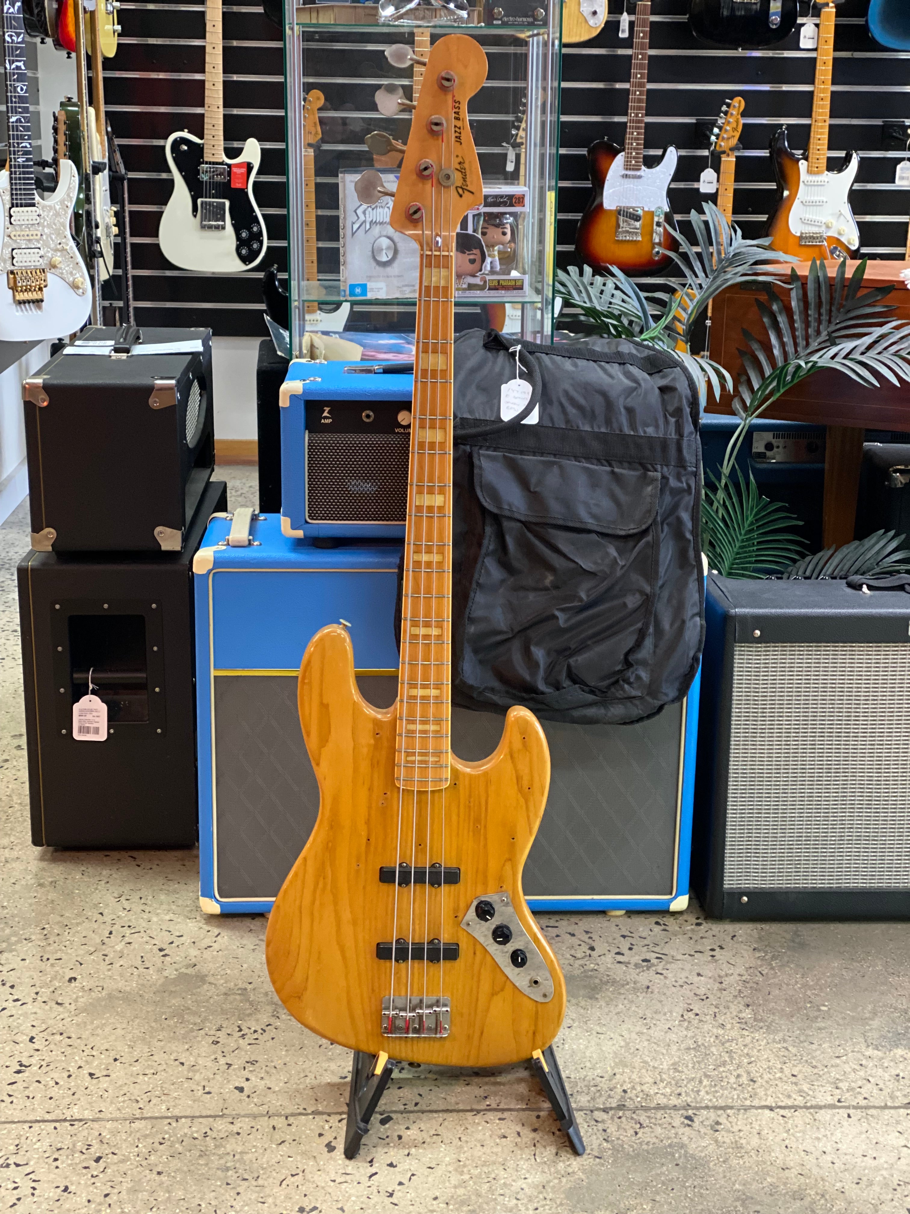 Fender Jazz Bass ナチュラル 4弦　 jbr85 Fender '84-87 MIJ JB-75 E Series Jazz Bass Natural W/Bag ***Pre