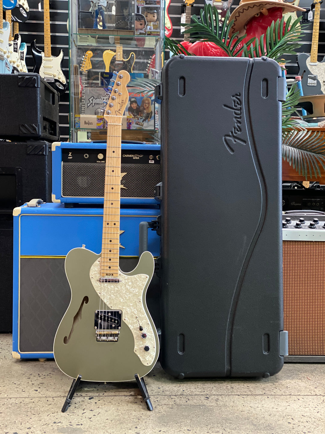 Fender 2018 American Elite Tele Thinline w/case | Satin Jade Pearl Metallic ***pre loved***