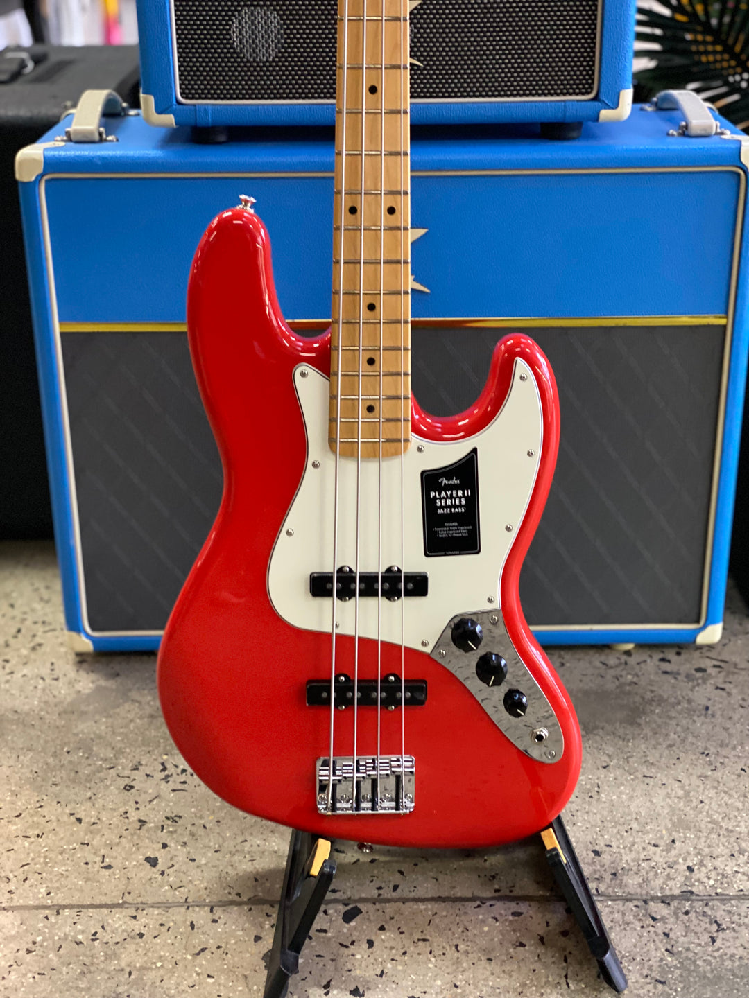 Fender Player II Jazz Bass Maple Fingerboard | Coral Red