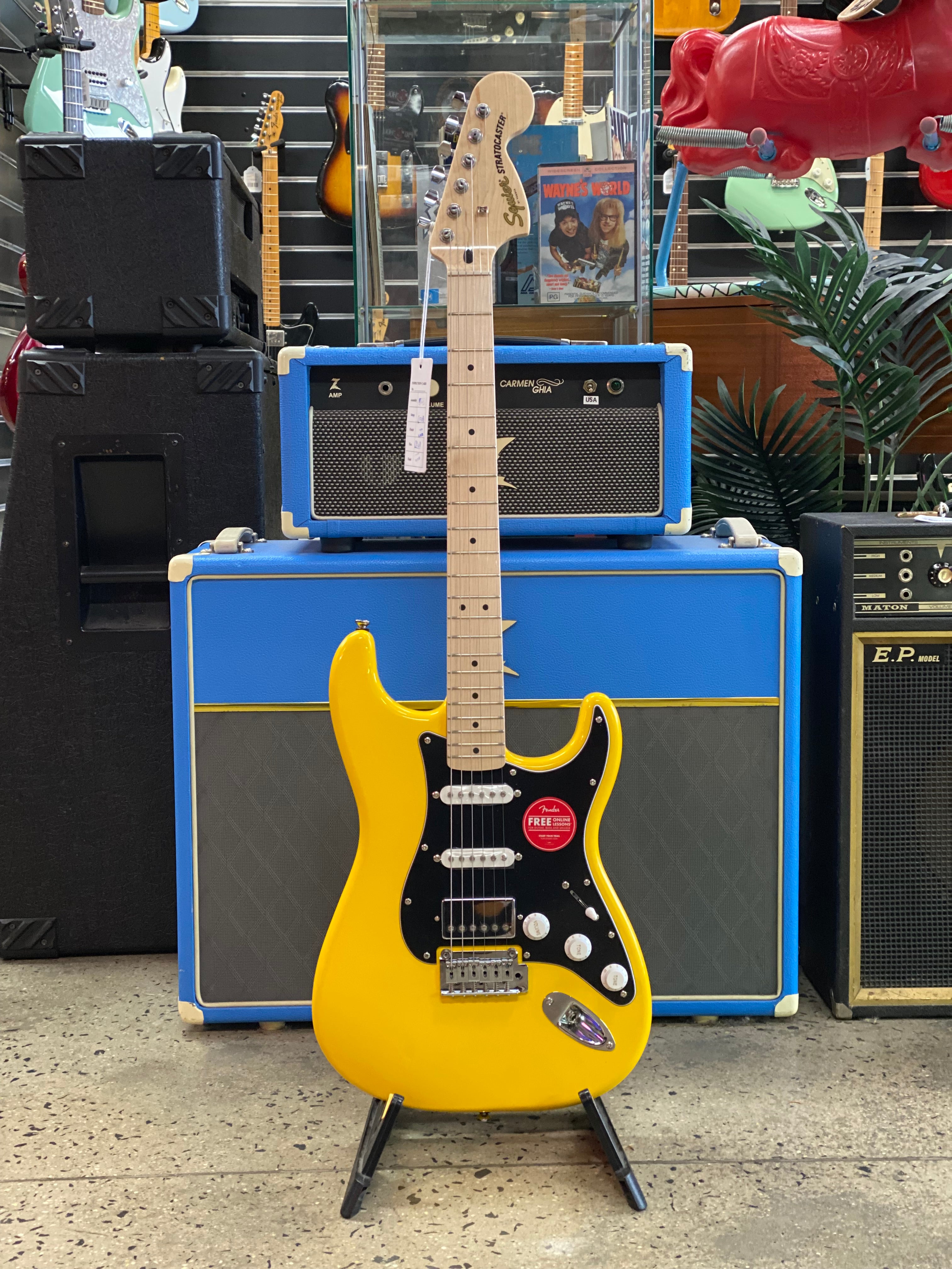 Squier FSR Affinity Strat HSS | Graffiti Yellow – A&B Musical