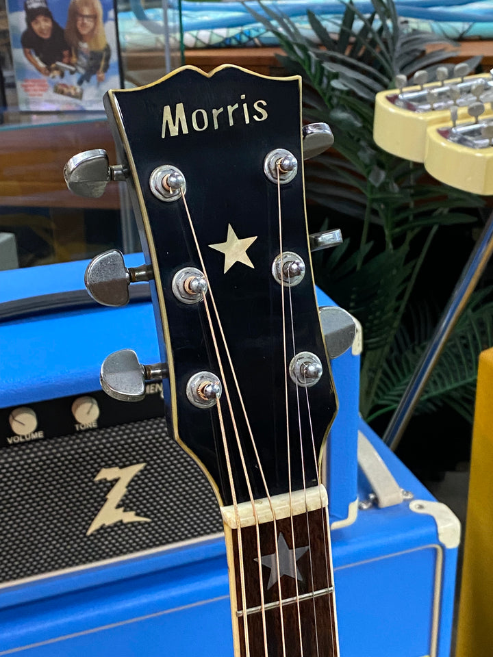 Morris MIJ MJ-405 1981 Jumbo Acoustic Black W/bag ***pre loved***