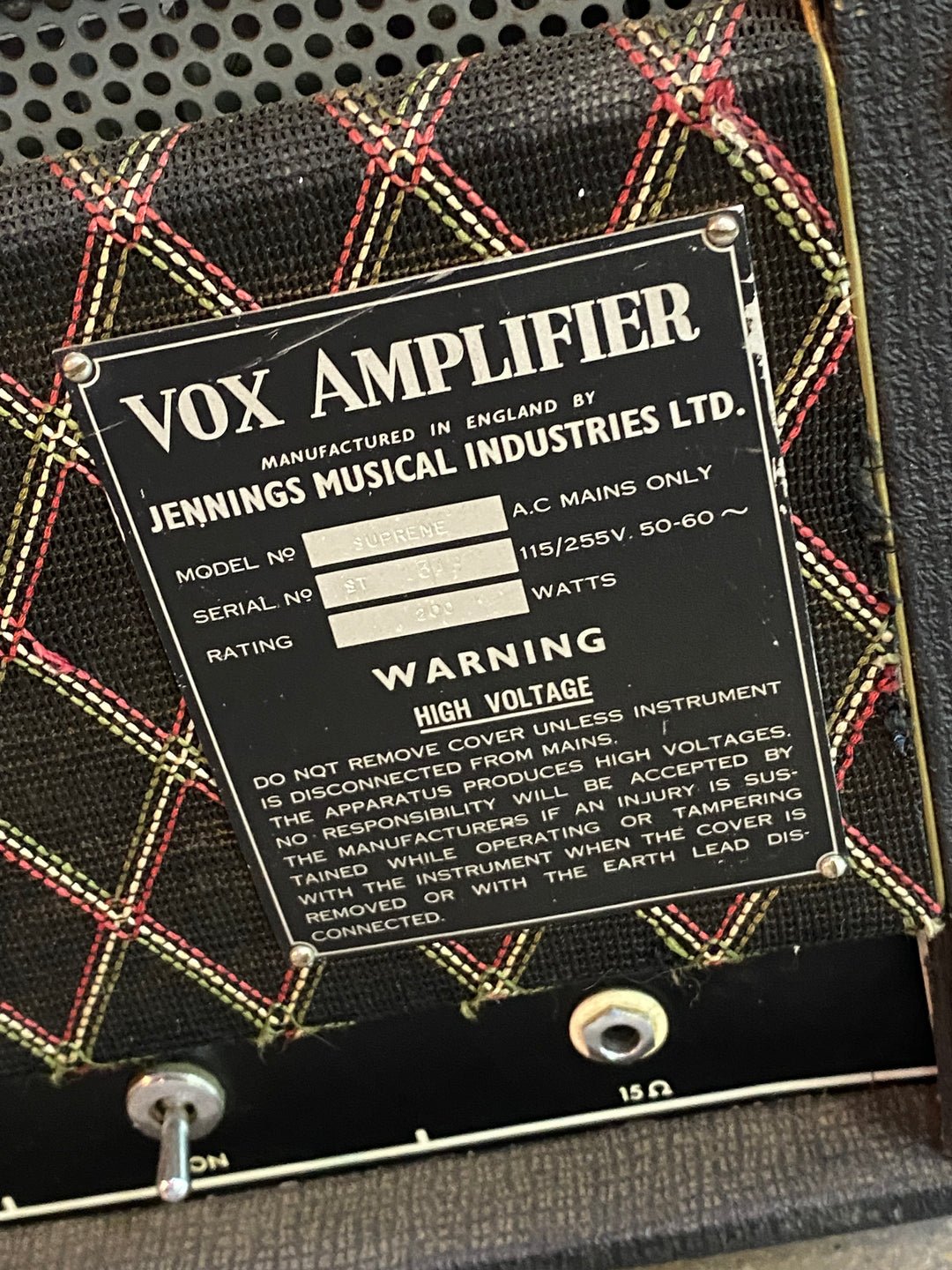 Vox Jennings 1967 Supreme 200w Solid State Head ***pre loved***