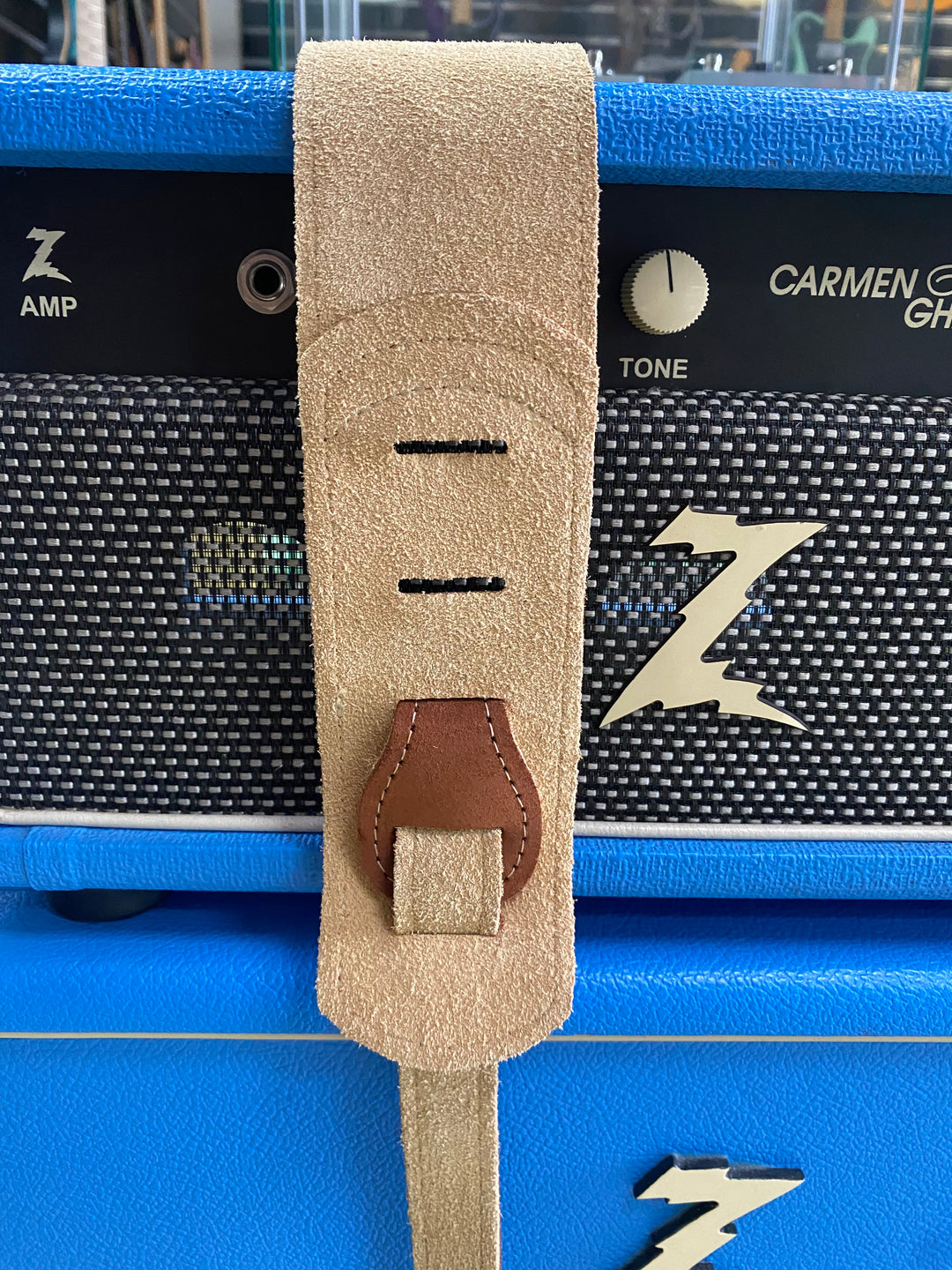 Franklin 2.5inch Olive Sedona Suede/Natural Stitching Strap