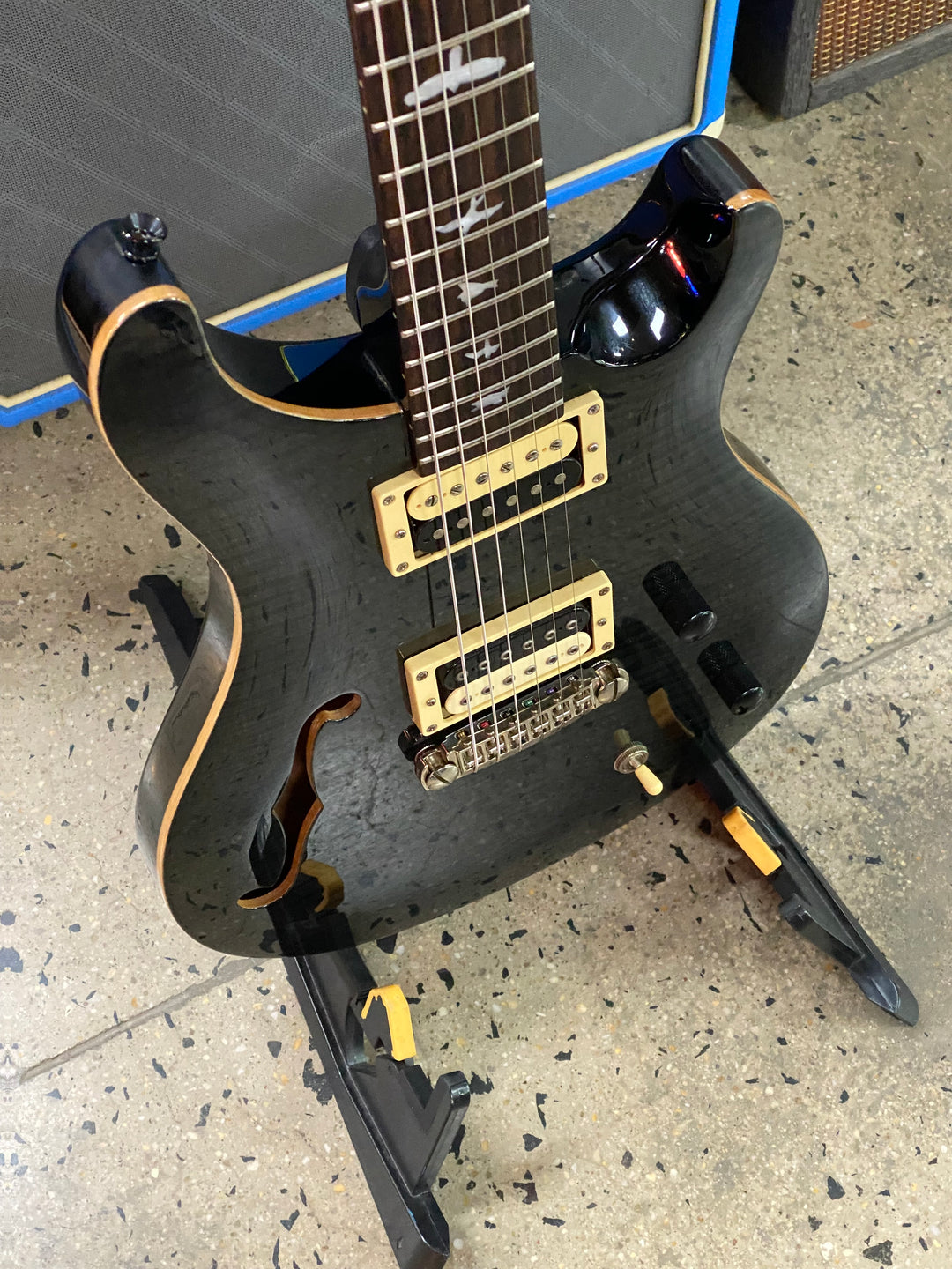 PRS SE 2015 Custom 22 MIK Charcoal Flame w/bag ***pre loved***