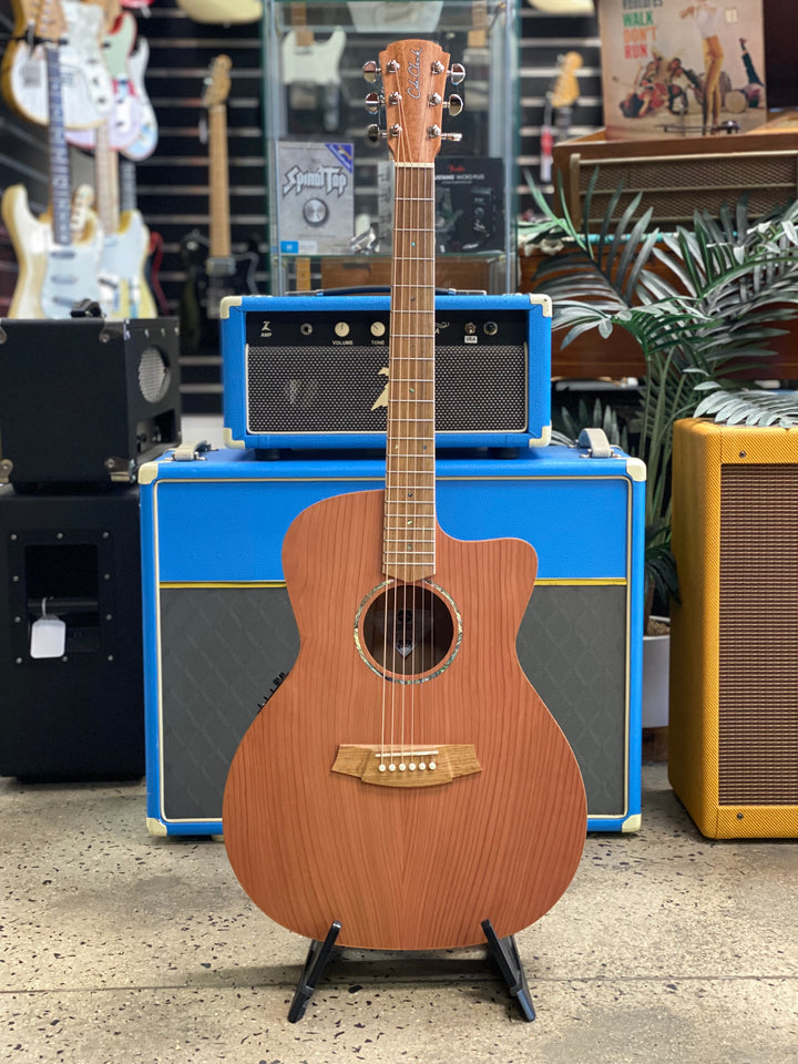 Cole Clark Studio SAN1EC Grand Auditorium Redwood Top Queensland Maple Back and Sides